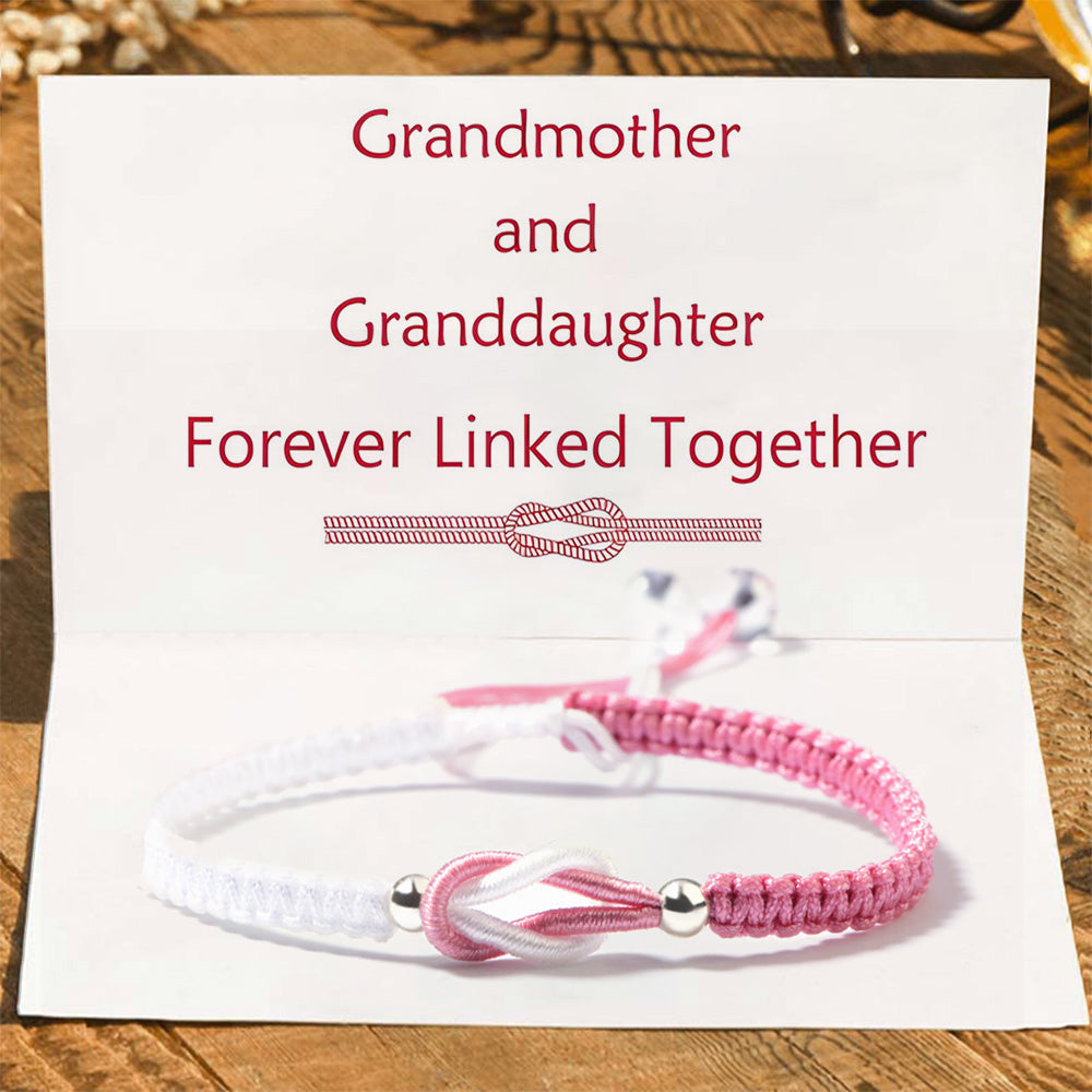 To My Granddaughter - Handmade Braided Bracelet'