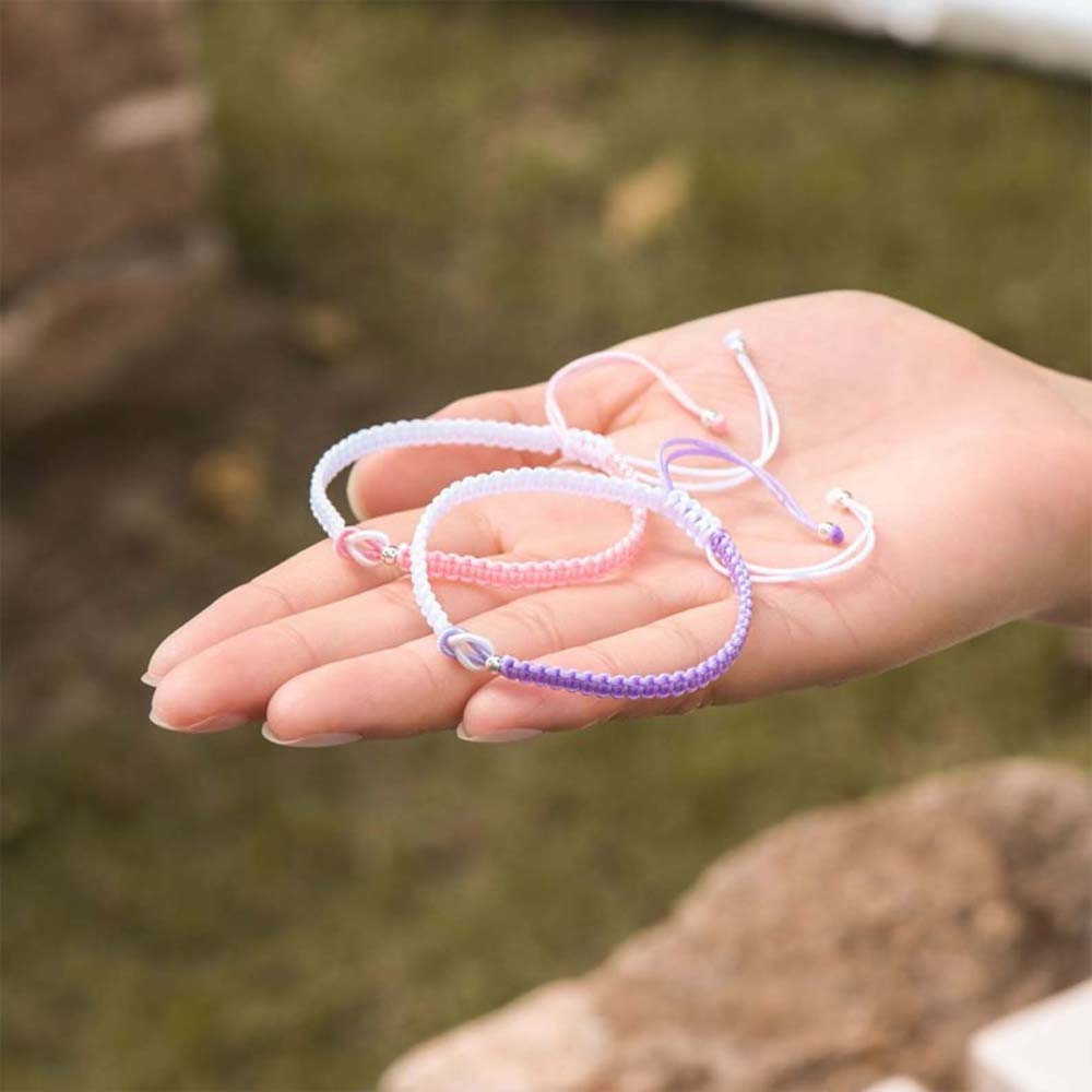 To My Granddaughter - Handmade Braided Bracelet'