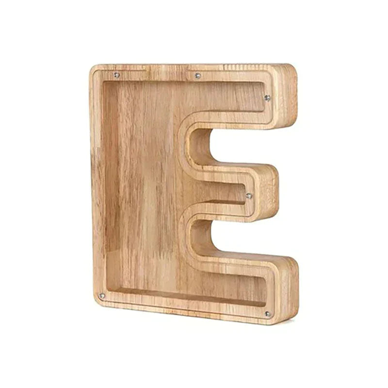 Wooden Letter Piggy Bank - Unique Gift For Your Child