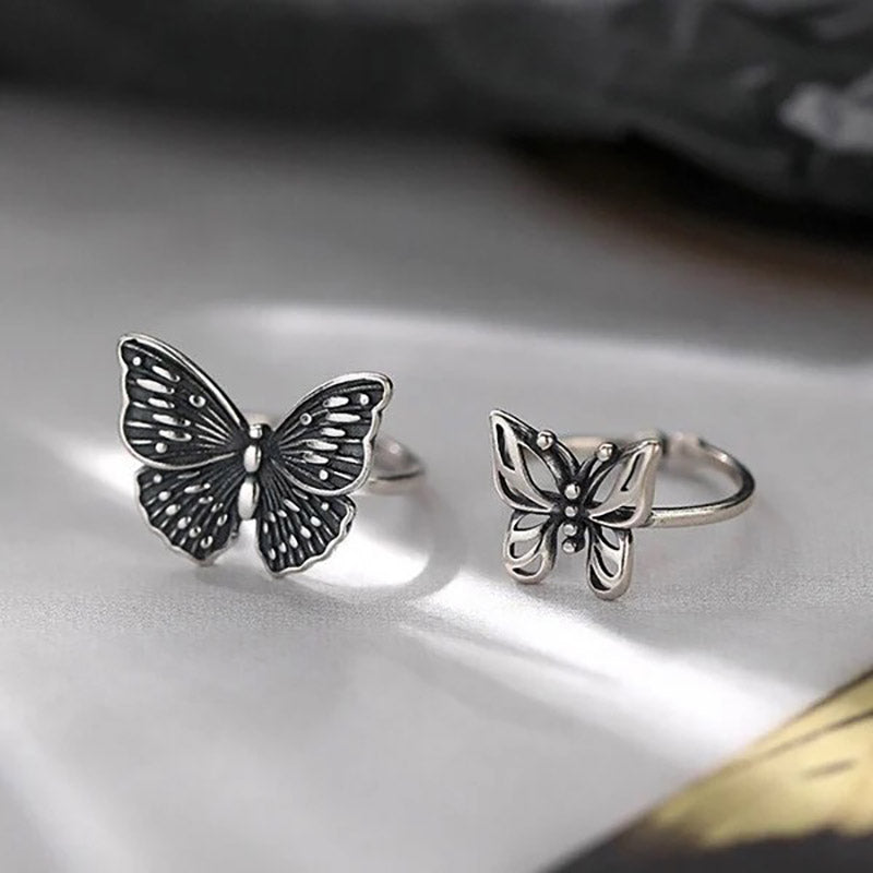 'Sterling Silver Vintage Butterfly Ring'