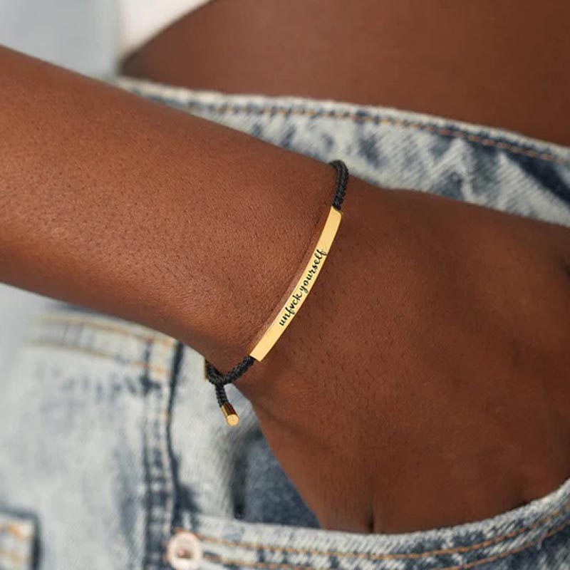 Handcrafted Woven Inspirational Tube Bracelet