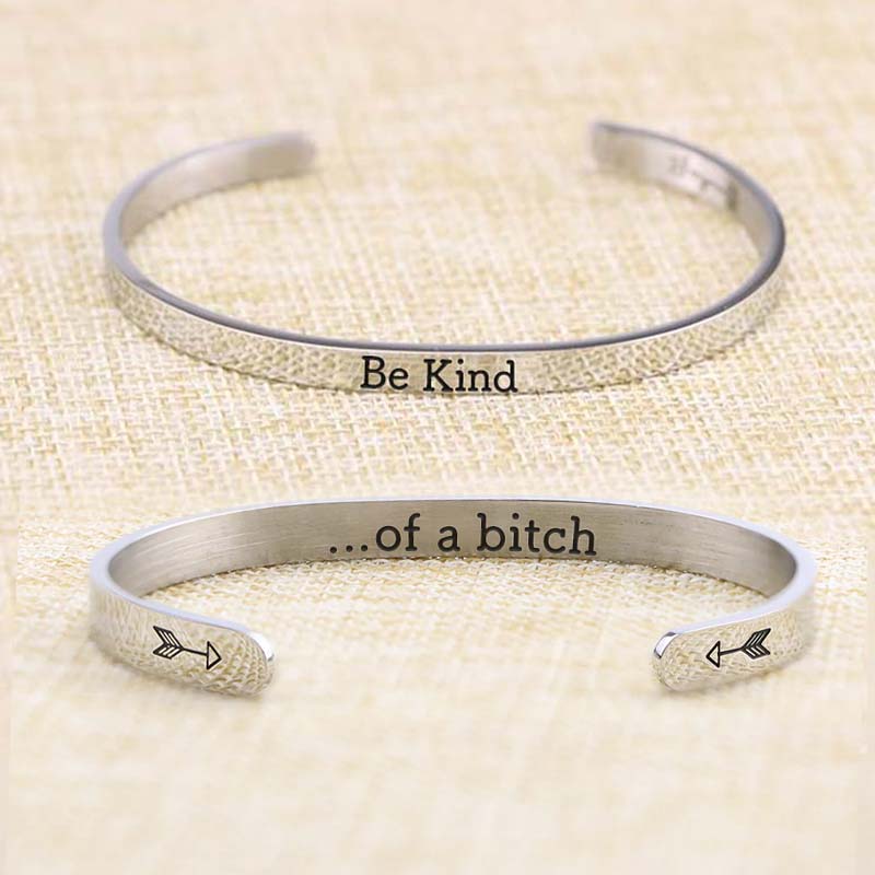 Be Kind...Of A Bi'ch Mantra Bracelet