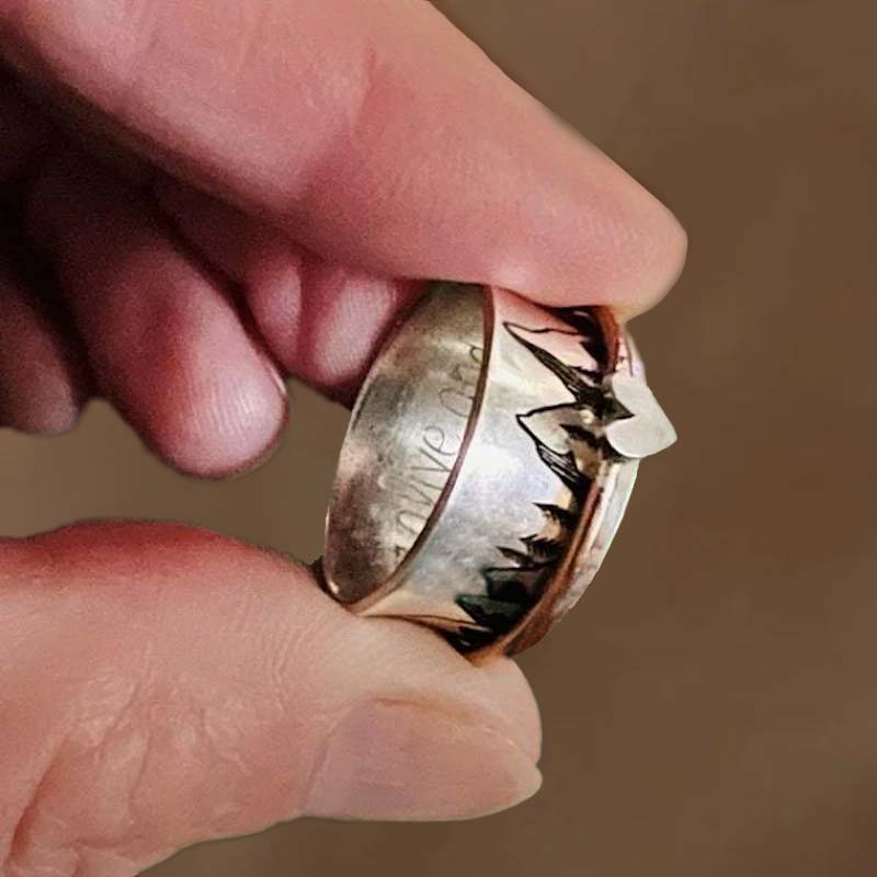 Keep Climbing Silver Spinner Ring ?