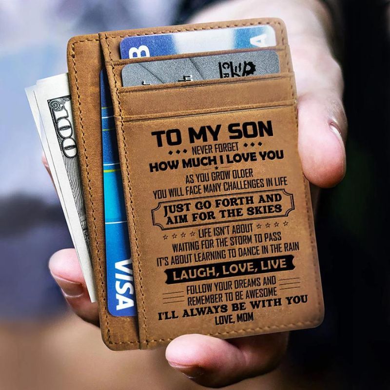 Mom To Son - Life Isn't About Waiting For The Storm To Pass - Card Wallet