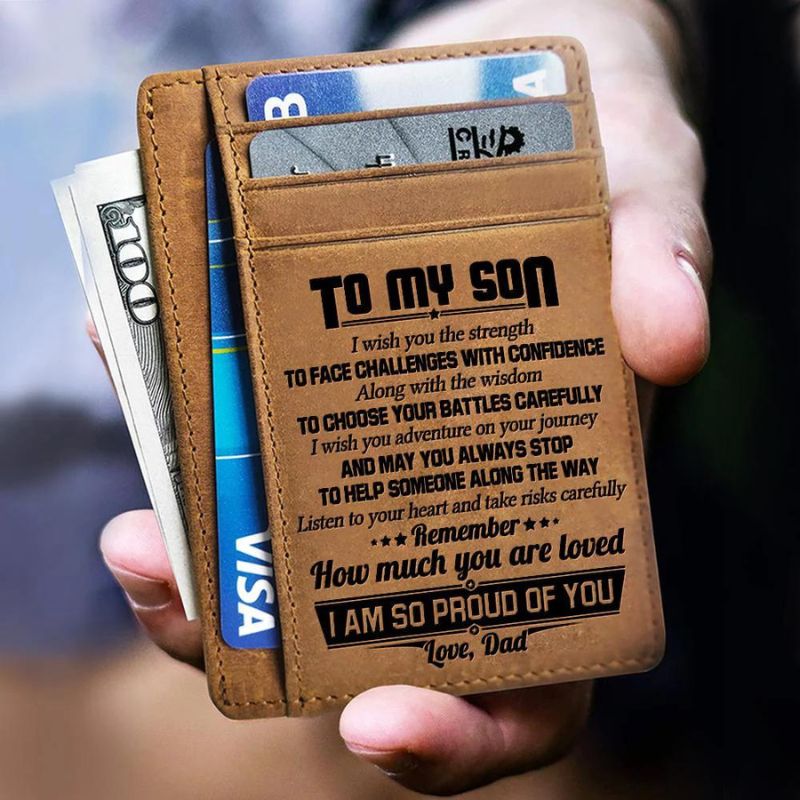 Dad To Son - Listen To Your Heart And Take Risks Carefully - Card Wallet