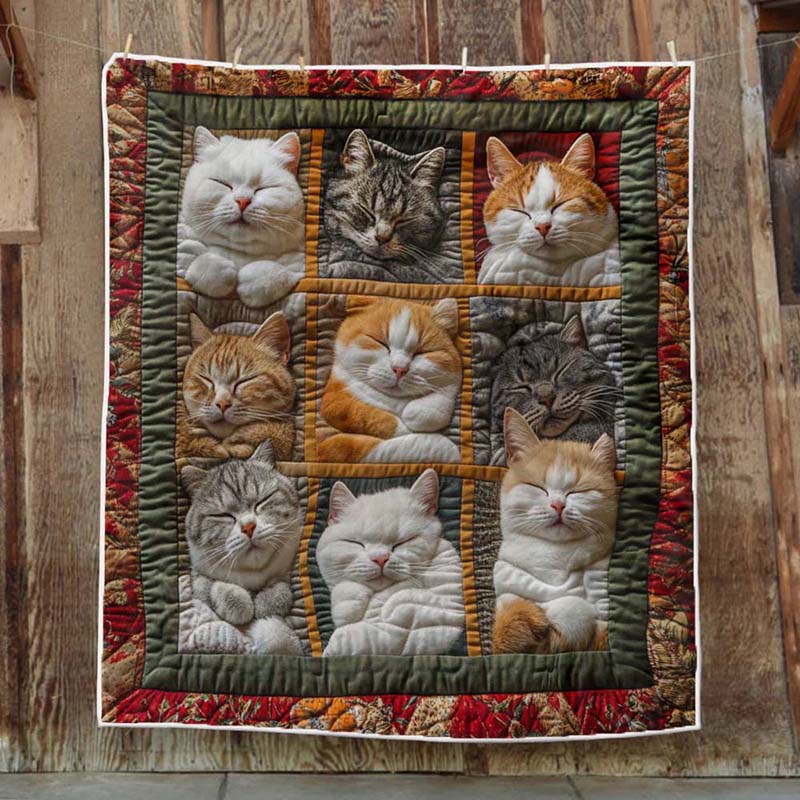 Sleeping Royal Cat Blanket - D200 - Premium Blanket