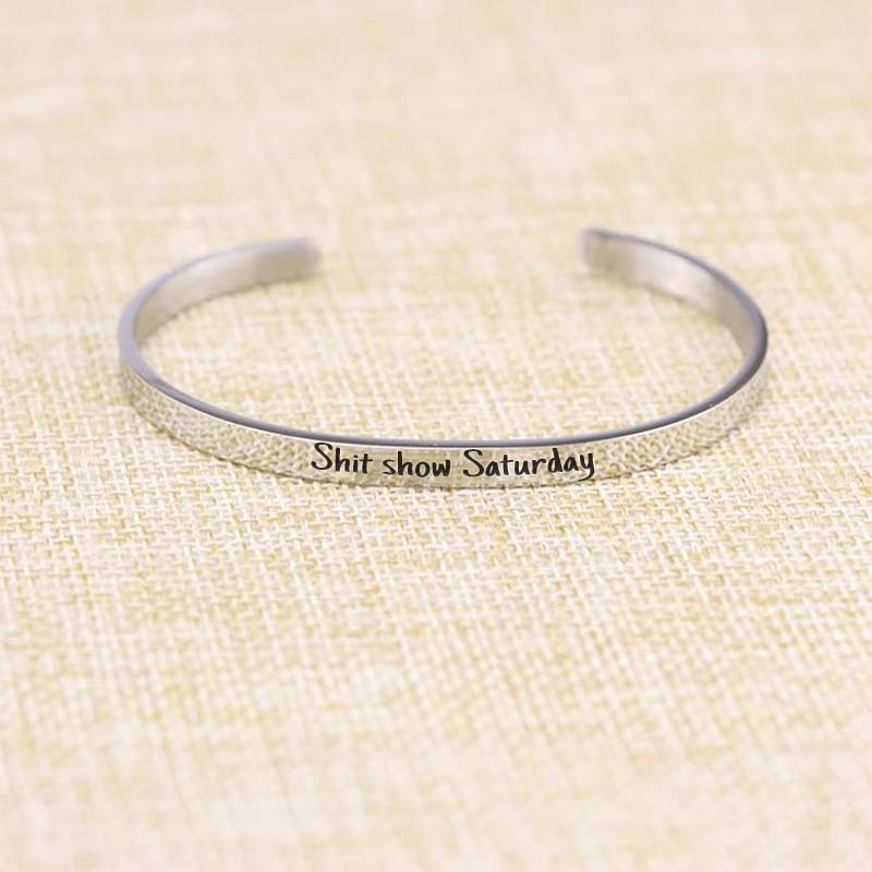 Sarcastic Souls Work Mood Engraved Bracelets