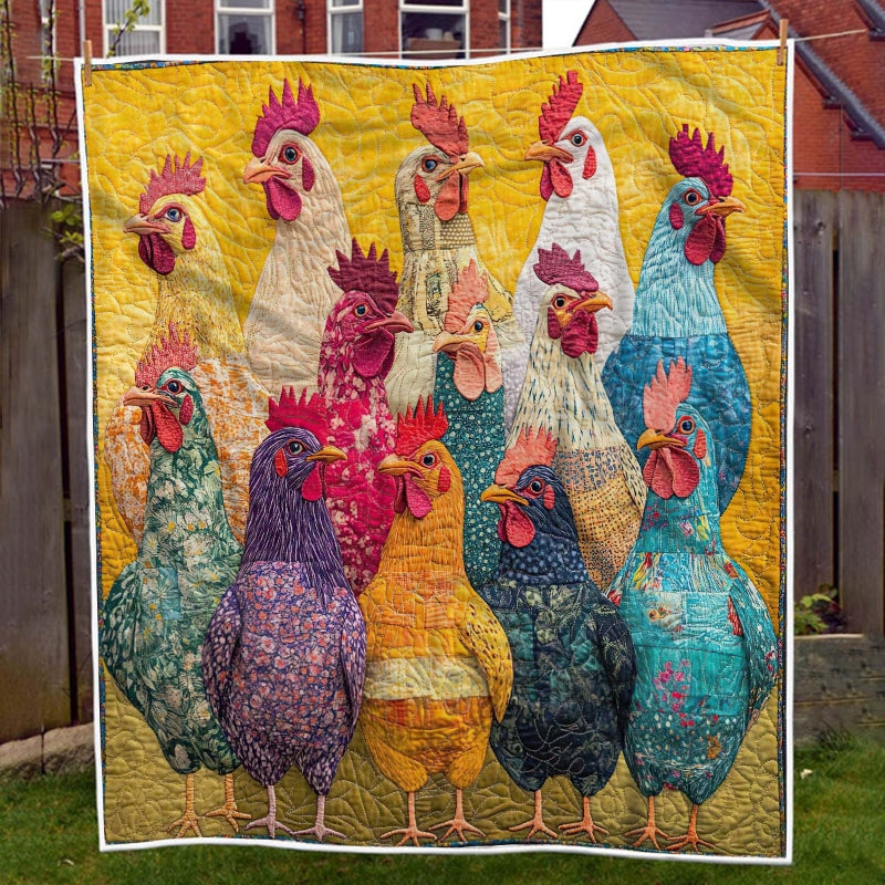 Radiant Roosters Blanket - H196 - Premium Blanket