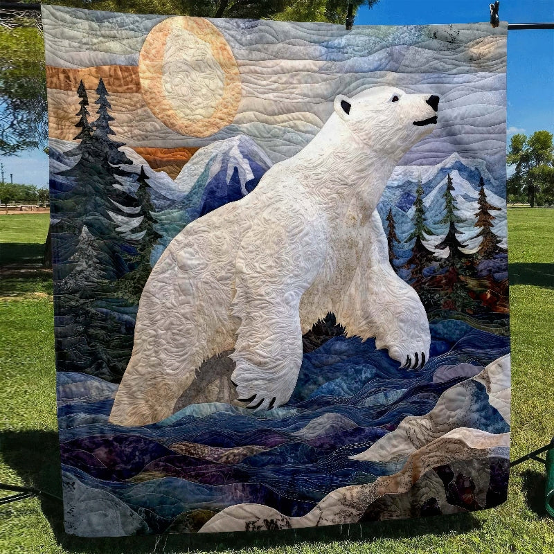 White Wilderness Bear Blanket - H205 - Premium Blanket