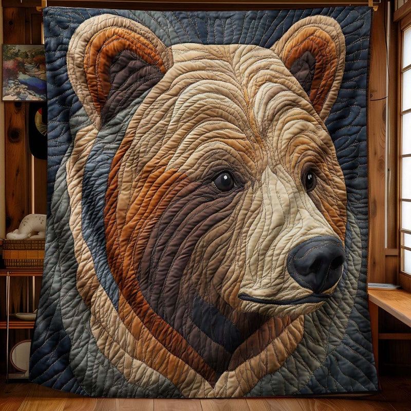 Wild Brown Bear Serenity Blanket - H206 - Premium Blanket