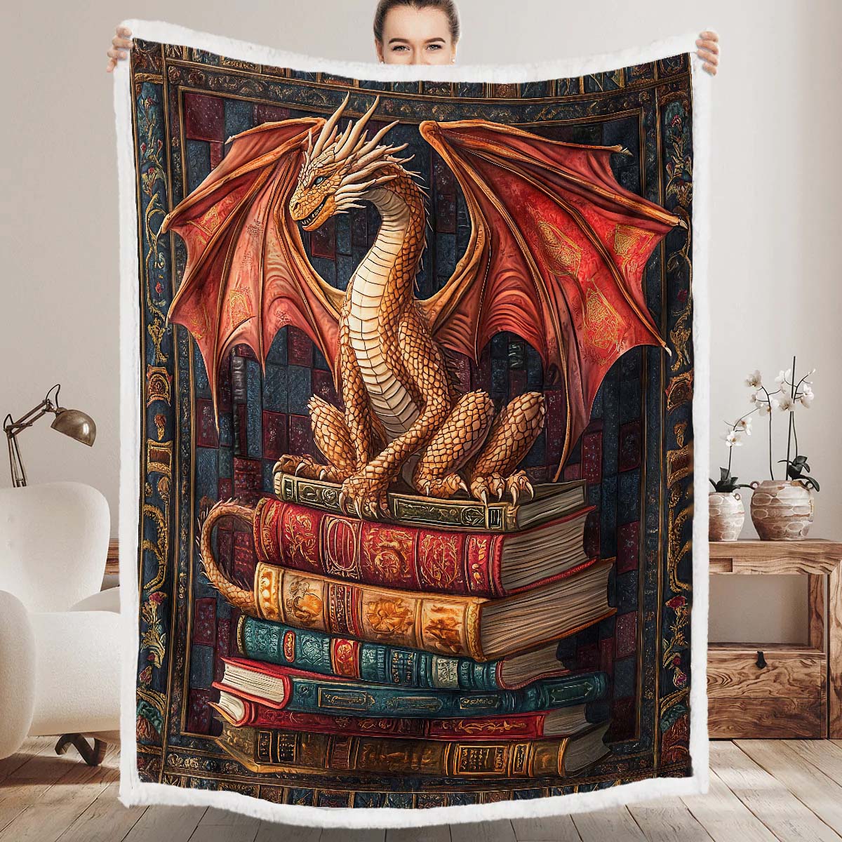 Wisdom Dragon Blanket - H211 - Premium Blanket