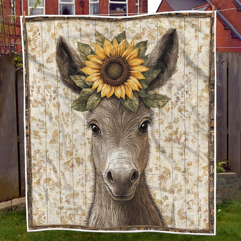 Sunflower Serenity Donkey Blanket - H224 - Premium Blanket