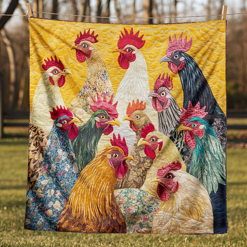 Radiant Roosters Blanket - H257 - Premium Blanket