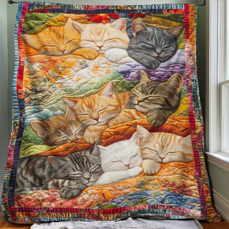 Slumbering Kitties Blanket - H258 - Cat Premium Blanket