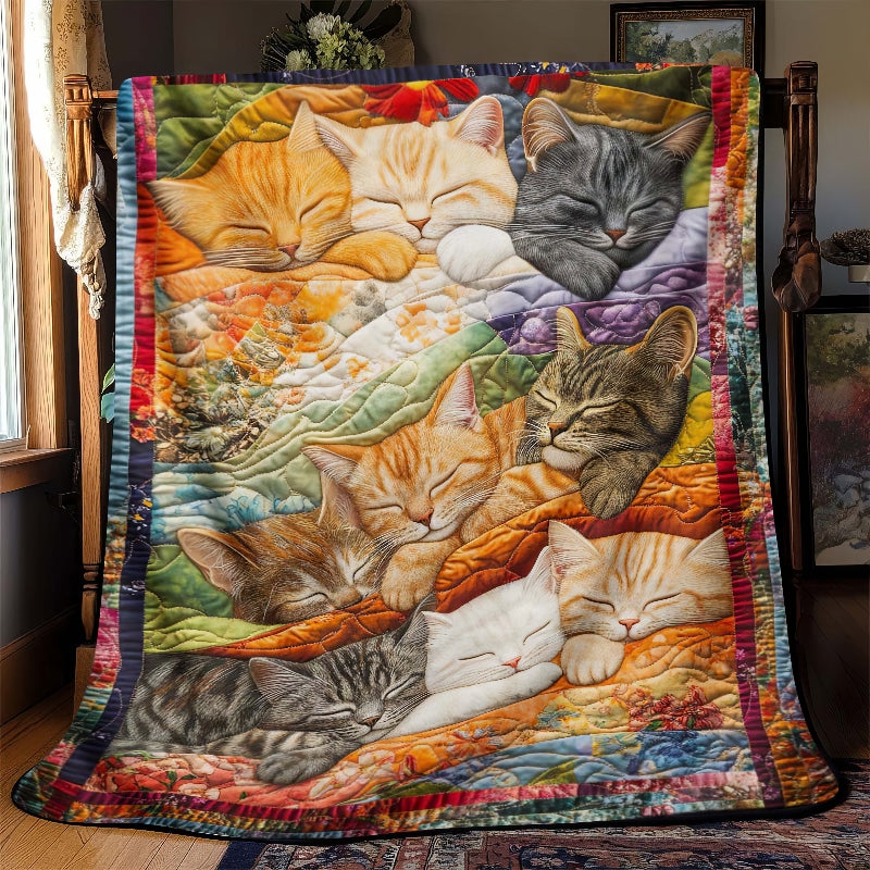 Slumbering Kitties Blanket - H258 - Cat Premium Blanket