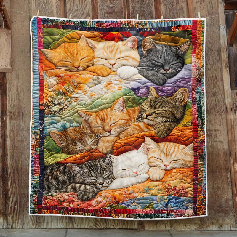 Slumbering Kitties Blanket - H258 - Cat Premium Blanket