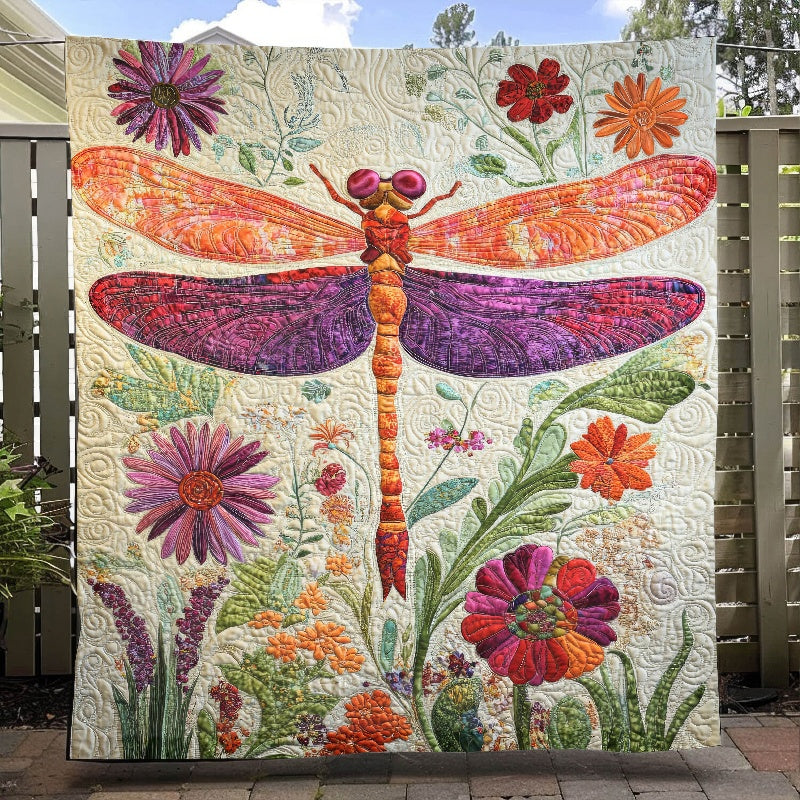 Whimsical Dragonfly Elegance Blanket - H292 - Premium Blanket