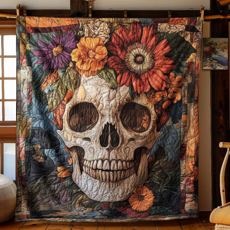 Eternal Bloom Skull Blanket - H320 - Premium Blanket