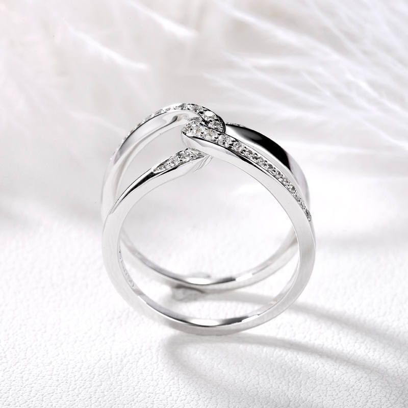 'Special Bond Rectangle Interlocking Ring - 'Mother & Daughter '' Forever Linked Together