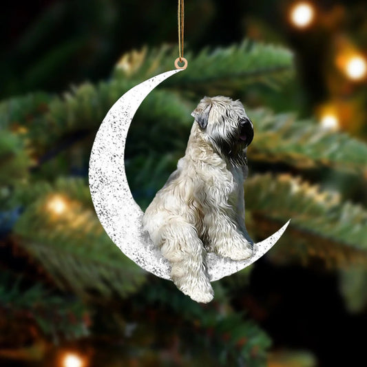 Wheaten Terrier Sit On The Moon Ornament MO046