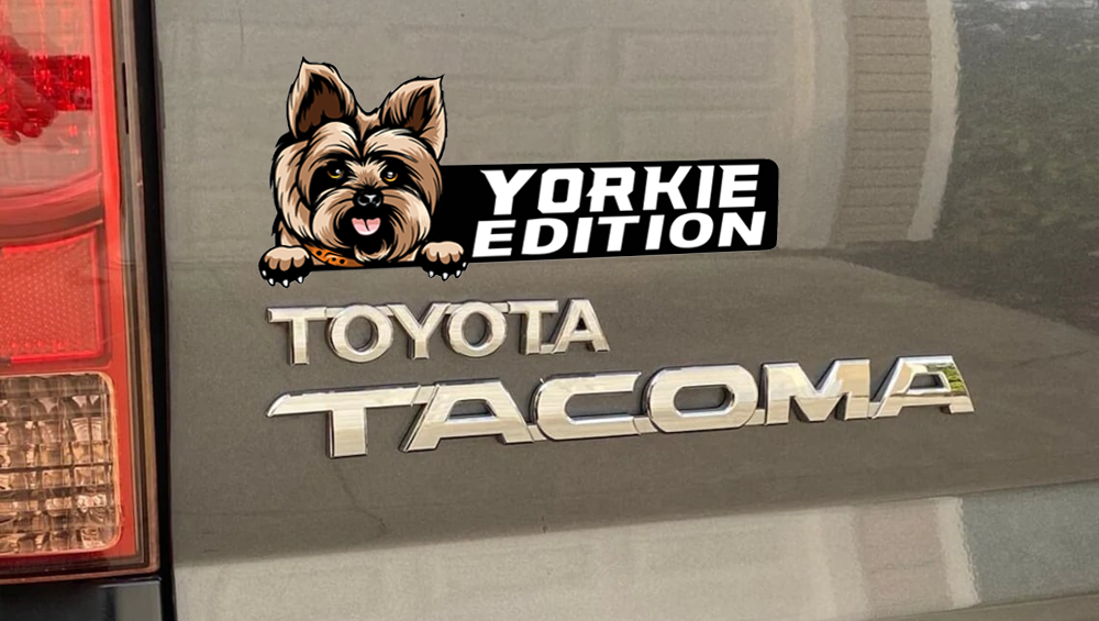 Yorkie Car Badge Laser Cutting Car Emblem CE146