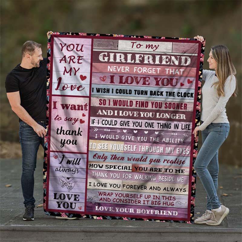 To My Girlfriend - From Boyfriend - B200 - Premium Blanket