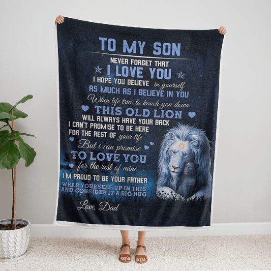 To My Son - From Dad - I'm Proud To Be Your Father F008 - Premium Blanket