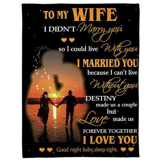 To My Wife - Husband A291 - Premium Blanket