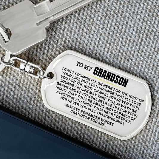 To My Grandson - Unique Keychain