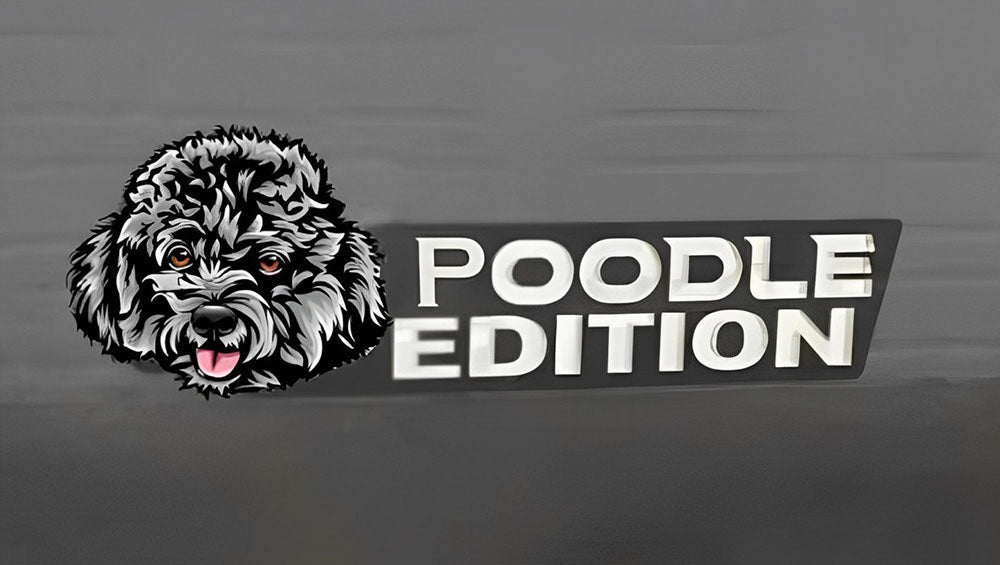 Poodle Car Badge Laser Cutting Car Emblem CE069