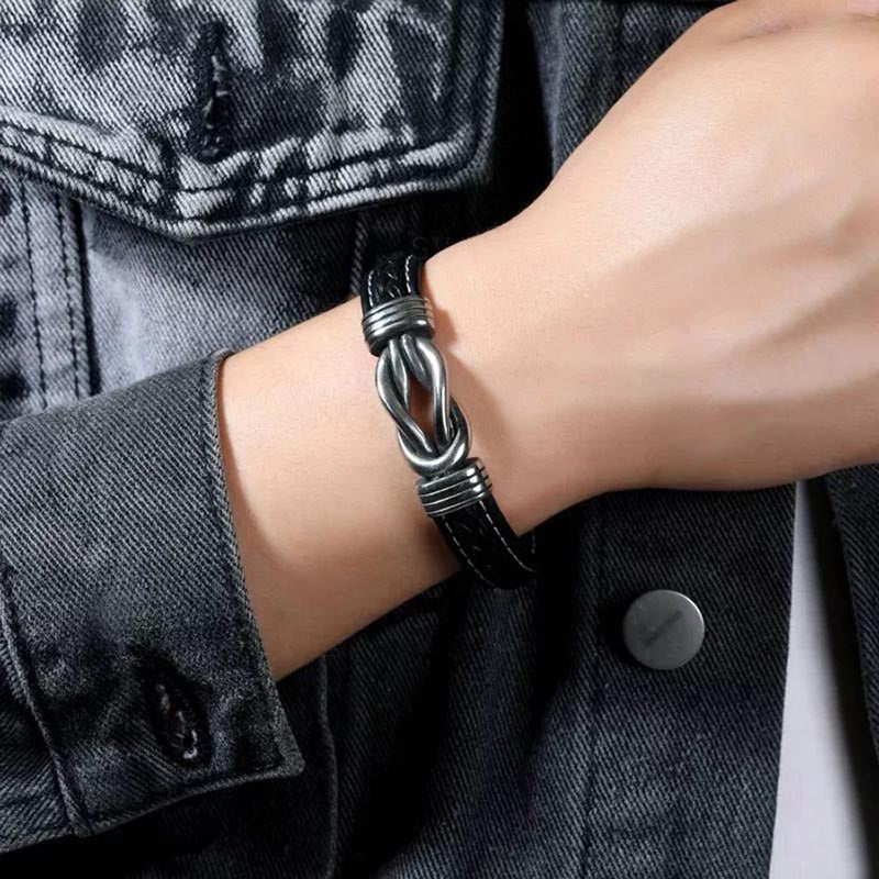 Forever Linked Together Braided Leather Bracelet?